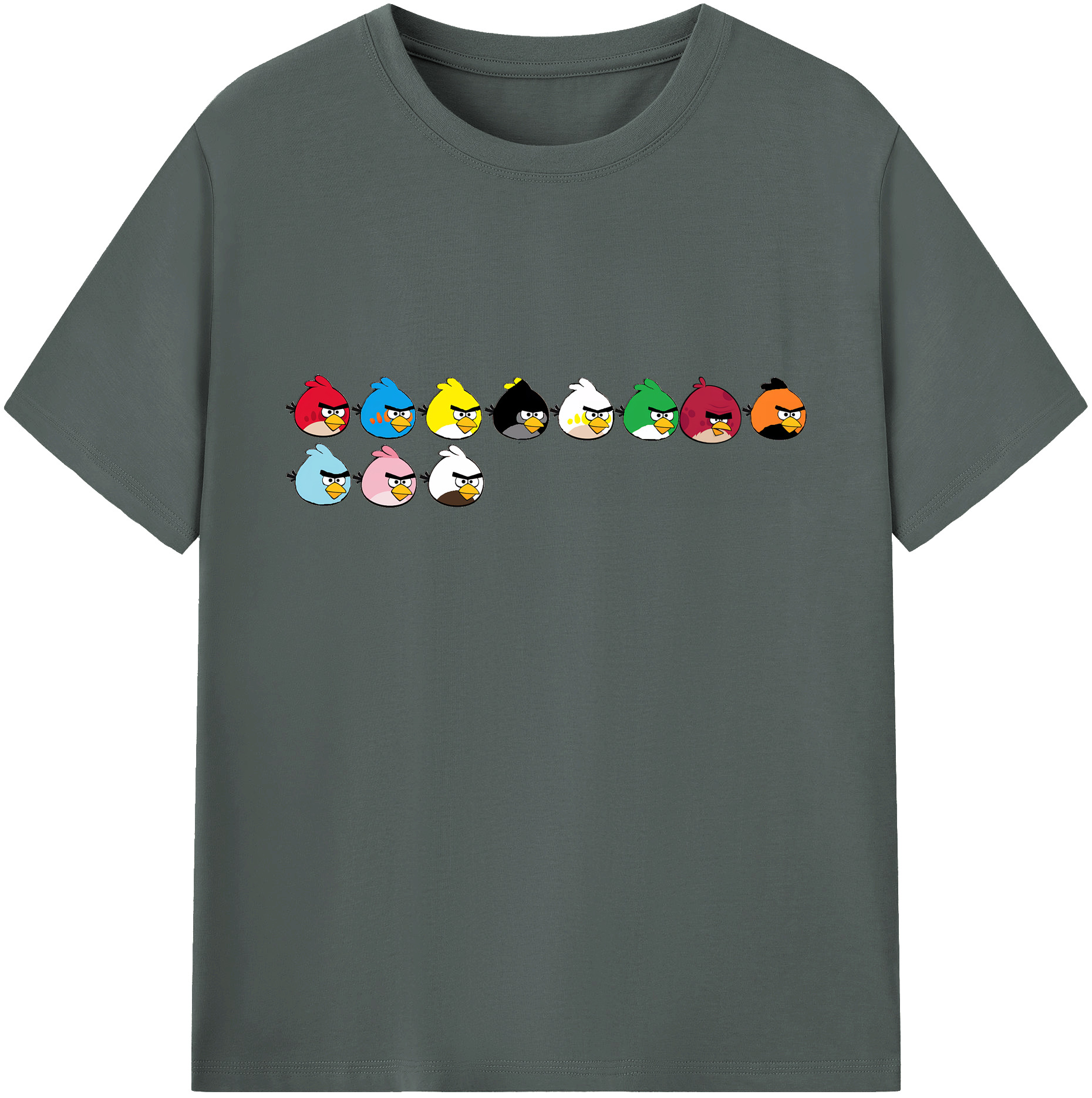 （画像用） Angry Birds アングリーバード 綿100％ メンズ半袖Tシャツ｜肌触りやわらか＆通気性